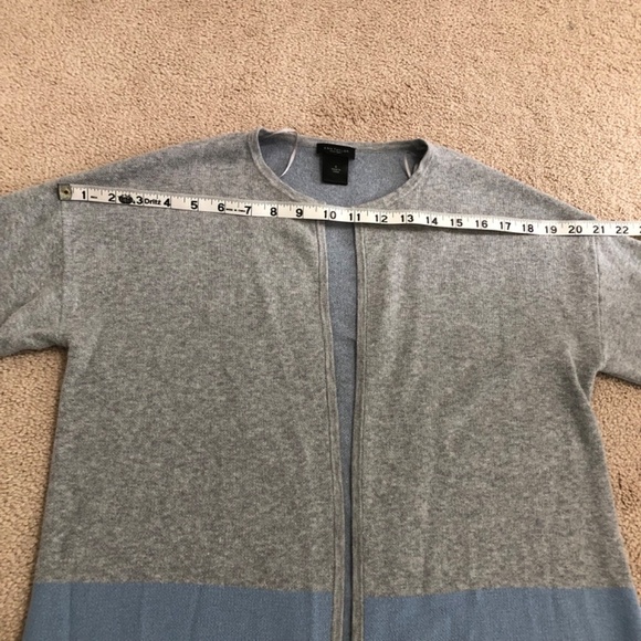 Ann Taylor Factory Cardigan Blue Gray Colorblock Size Small - Picture 9 of 12